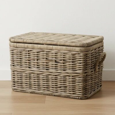 Opbergmand met deksel en hengsels