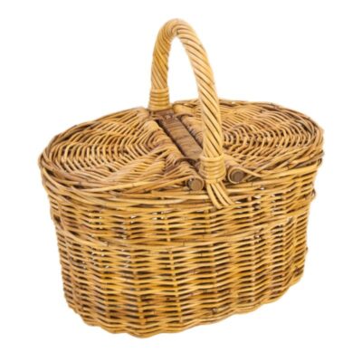 Rieten naturel picknickmand
