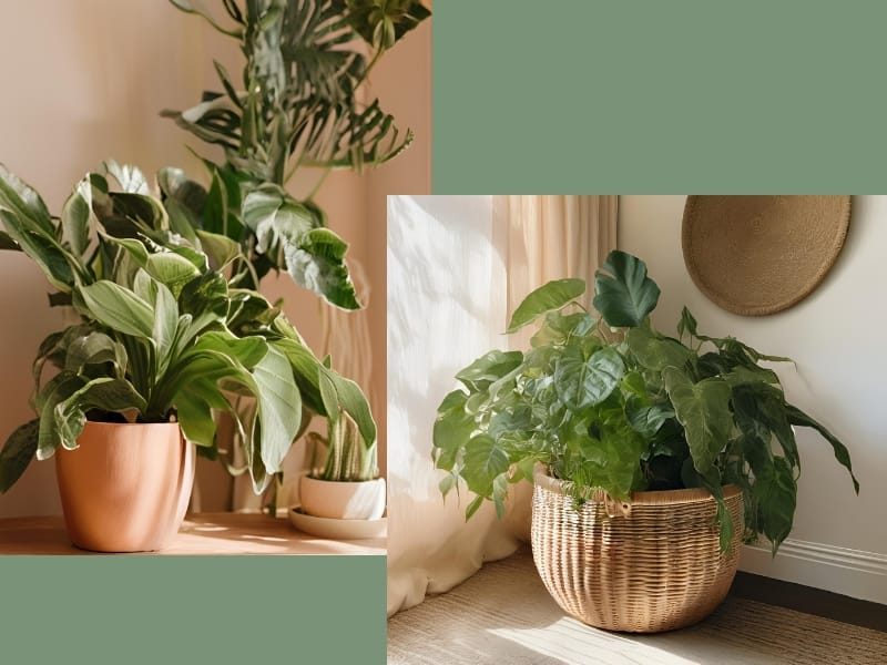 Rotan plantenmanden