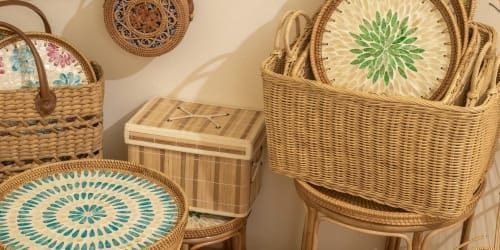 Rotan tas en mand